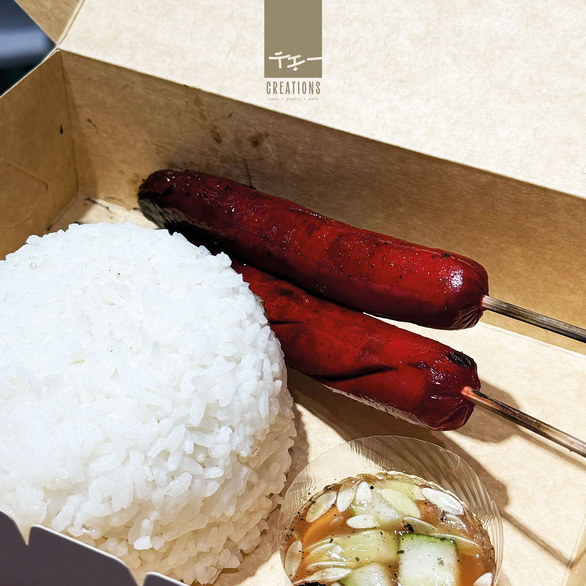 Jumbo Hotdog with Rice