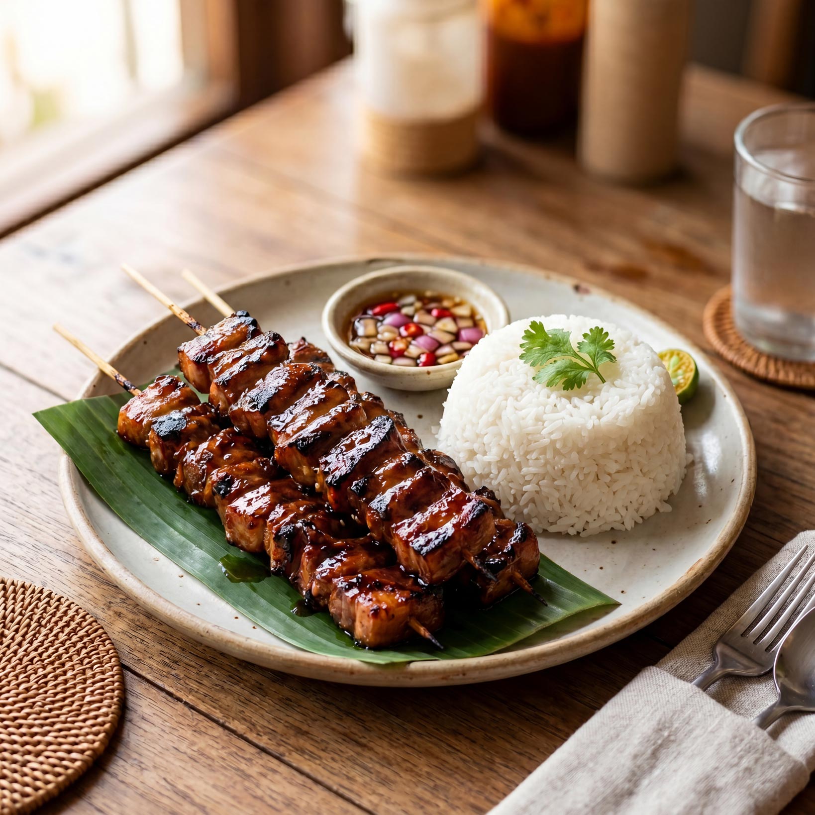Pork Barbecue with Rice
