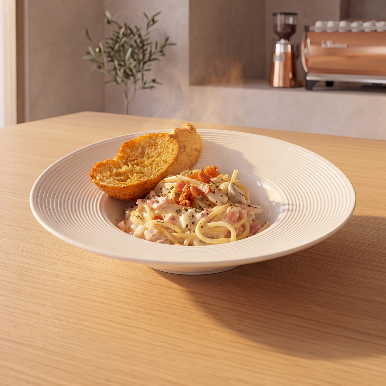 Pasta alla Panna e Boscaiola